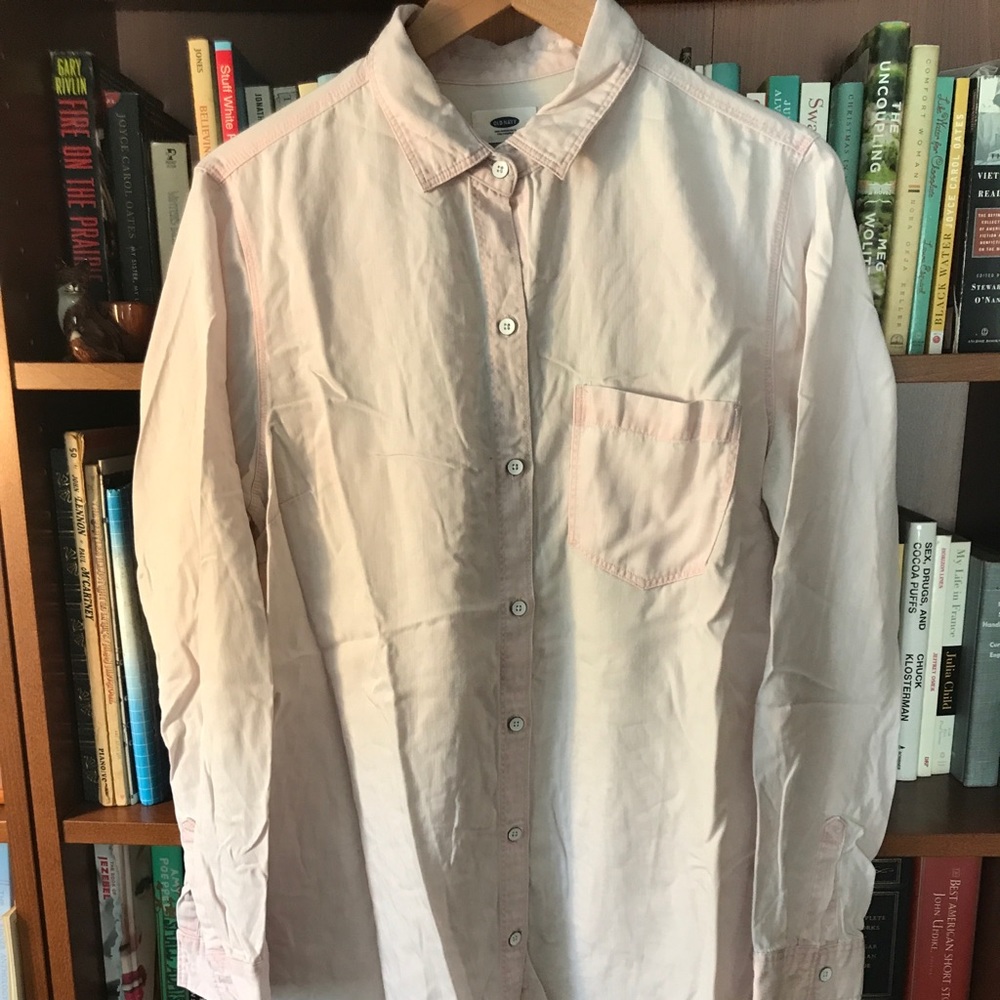 Pink Chambray Button Down